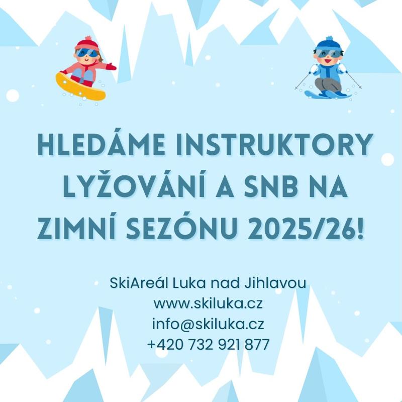 Hledame instruktory pro Ski školu