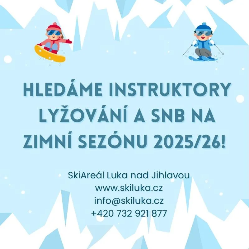 Hledame instruktory pro Ski školu